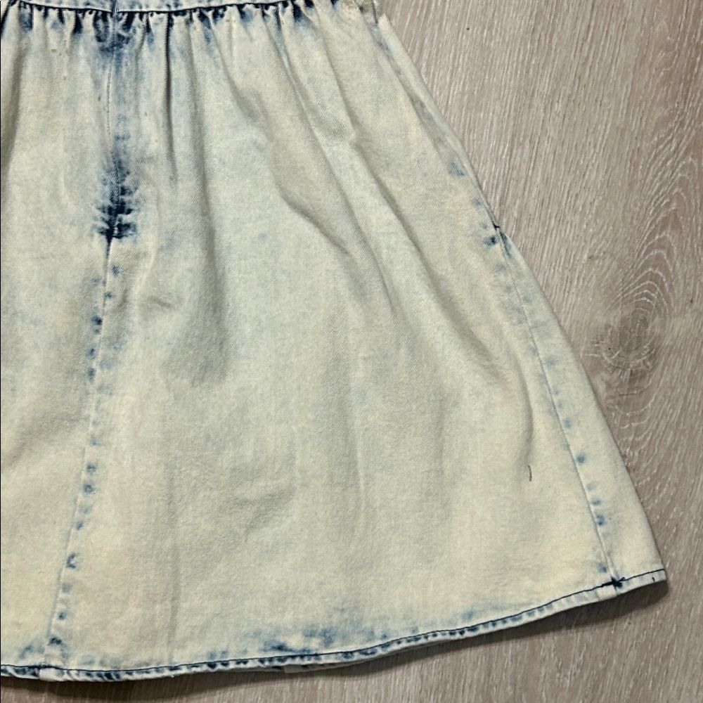 Lane 201 Bleached Denim Tie-Strap Mini Dress - Picture 5 of 6